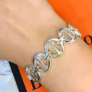 Chain Link Sterling Silver Bracelet